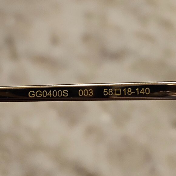 RARE GUCCI OVERSIZED MODERN RED SQUARE GOLD METAL SUNGLASSES main image 7